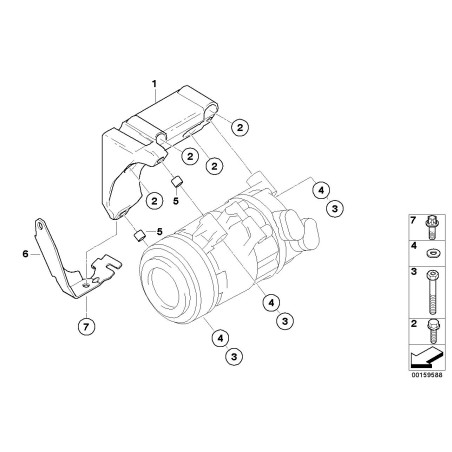 Support de compresseur de climatisation - Pièce d'origine BMW 64557505980