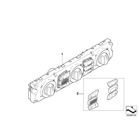 Faces de bouton de contrôle climatique - Pièce d'origine BMW 61319250197