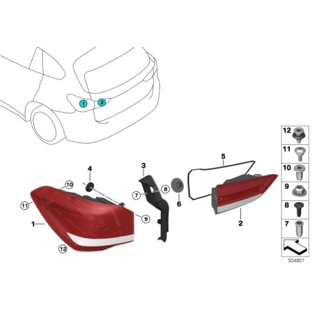 Clip pour garniture - Pièce d'origine BMW 51497384301