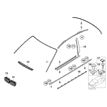 Clip - Pièce d'origine BMW 51137027764 Clip - Pièce d'origine BMW 51137027764