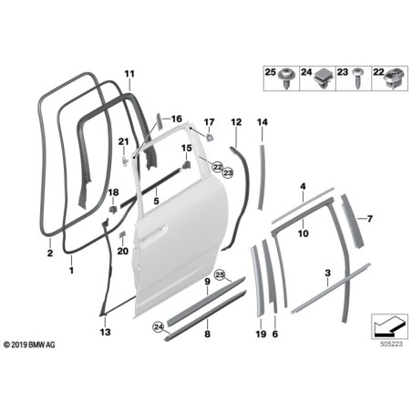 Clip - Pièce d'origine BMW 51137269358