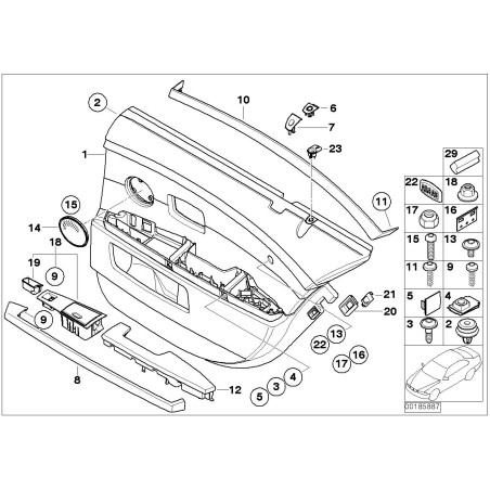 Clip - Pièce d'origine BMW 51238207820