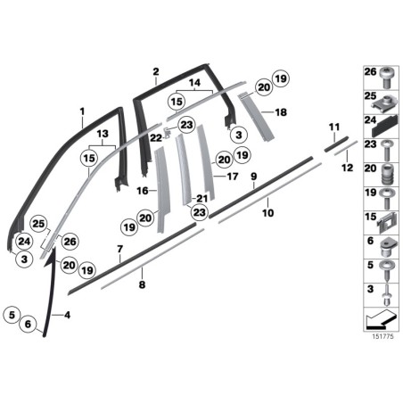 Clip - Pièce d'origine BMW 51328164774