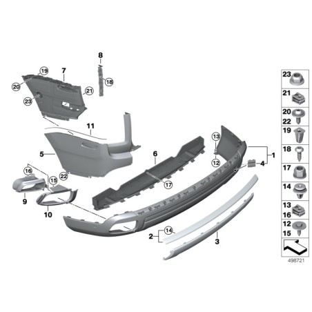 Clip - Pièce d'origine BMW 51417046415