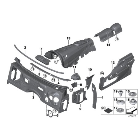 Clip - Pièce d'origine BMW 51488252749