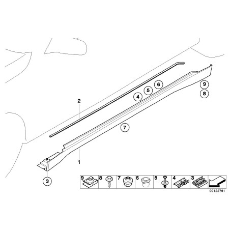 Clip - Pièce d'origine BMW 51717037377 Clip - Pièce d'origine BMW 51717037377