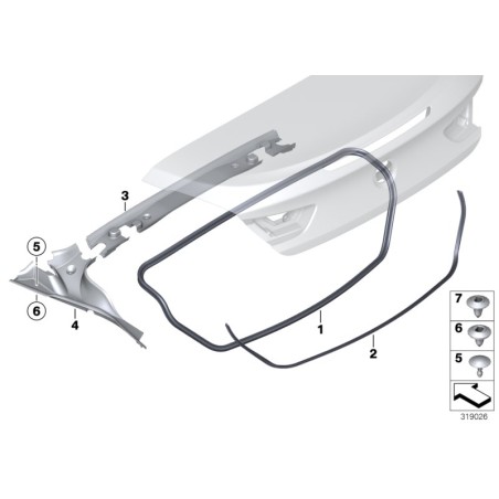 Clip - Pièce d'origine BMW 51717049175