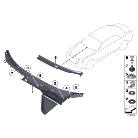 Clip - Pièce d'origine BMW 51717110861