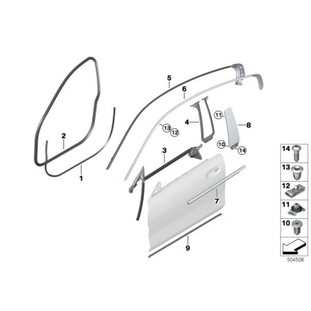 Clip - Pièce d'origine BMW 51767162587