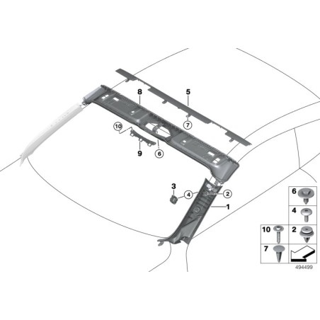 Clip - Pièce d'origine BMW 52101873544