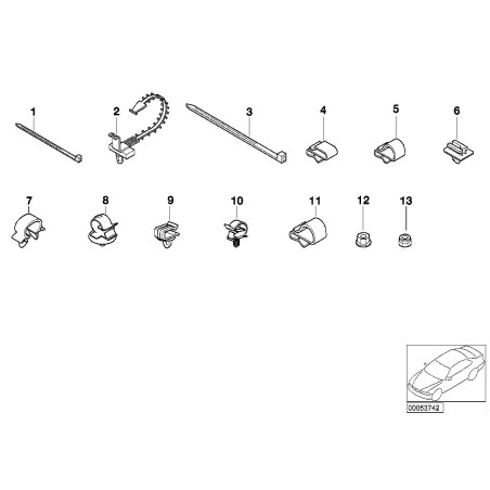 Clip - Pièce d'origine BMW 61138353135