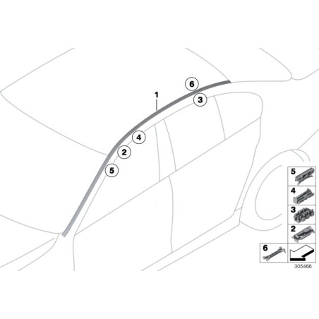 Clip Pack De 10 - Pièce d'origine BMW 51137209821