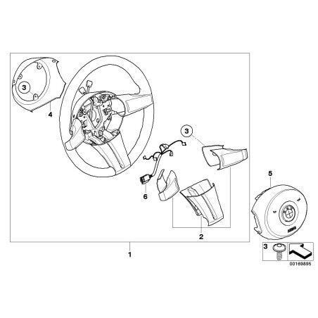 Harnais de connexion du ressort de l'horloge - Pièce d'origine BMW 32301097246