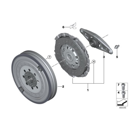 Levier de fourchette d'embrayage - Pièce d'origine BMW 21517564027