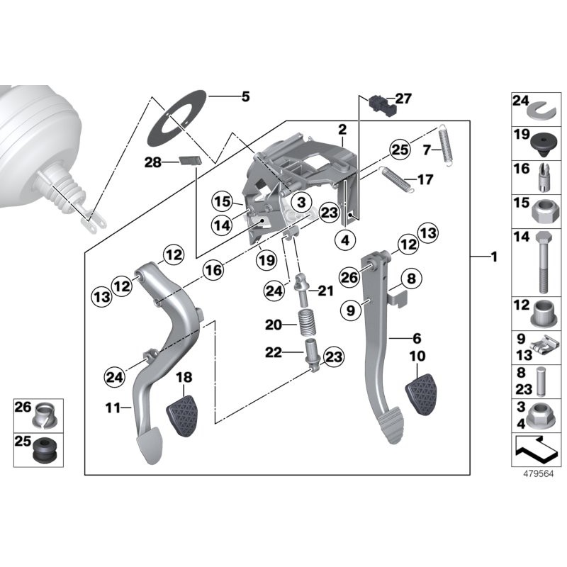 Bague de pédale d'embrayage - Pièce d'origine BMW 35211158290