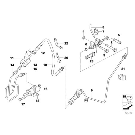 Cylindre esclave d'embrayage - Pièce d'origine BMW 21526785966