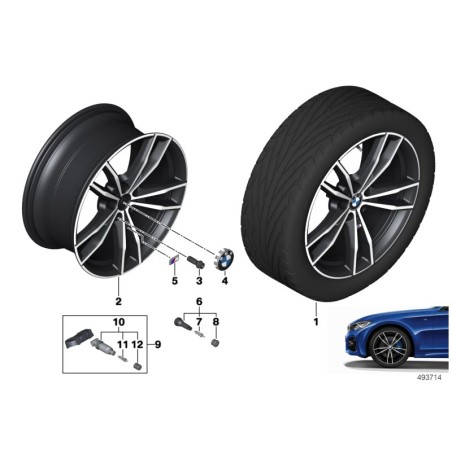 Boulon de roue conique 14x1.25x27mm - Pièce d'origine BMW 36136890324