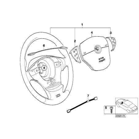 Câble de connexion - Pièce d'origine BMW 61102493715