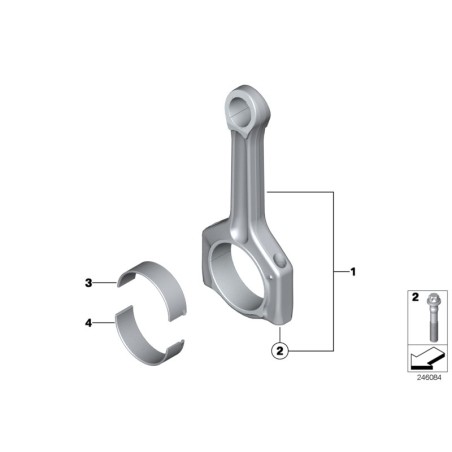 Ensemble de bielles - Pièce d'origine BMW 11247624616