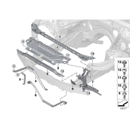 Raccordement supérieur arrière - Pièce d'origine BMW 51647499226