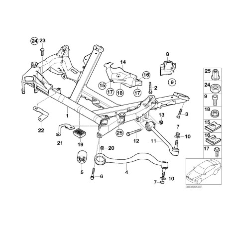Bras de commande droit - Pièce d'origine BMW 31122341219 Bras de commande droit - Pièce d'origine BMW 31122341219