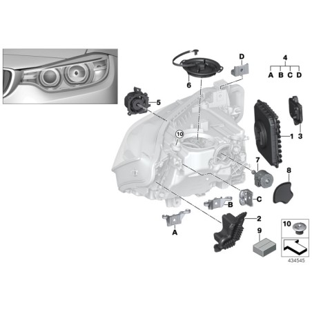 Unité de commande pour phare avant - Pièce d'origine BMW 63117434274