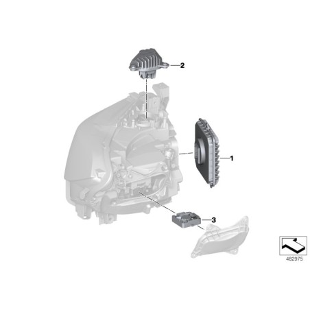 Unité de commande pour phare avant - Pièce d'origine BMW 63117457875