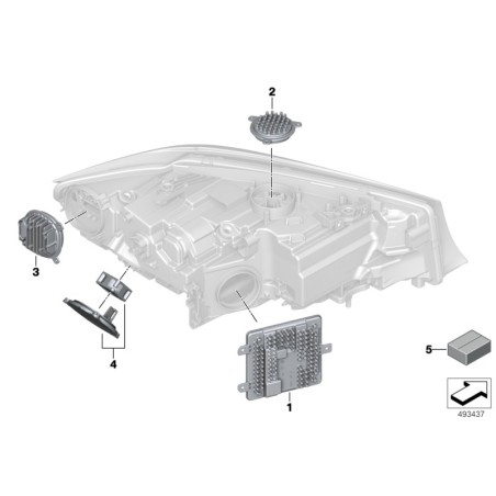 Unité de commande pour phare avant - Pièce d'origine BMW 63117933362