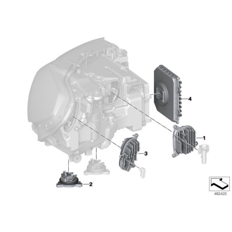 Unité de commande pour phare avant - Pièce d'origine BMW 63118491415