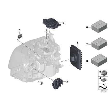 Unité de commande pour l'éclairage avant - Pièce d'origine BMW 63117444685