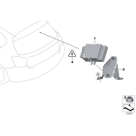 Unité de contrôle pour la pompe à carburant - Pièce d'origine BMW 16147407513