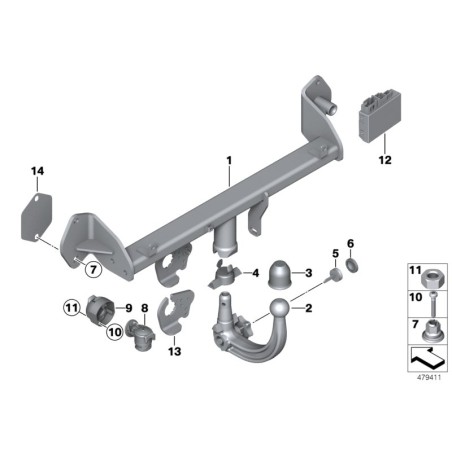 Unité de commande pour attelage de remorque - Pièce d'origine BMW 71606872319