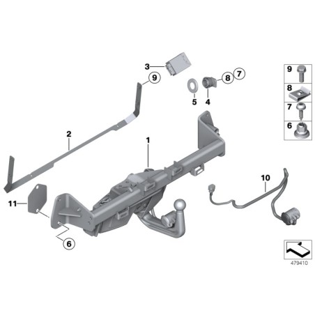 Unité de commande pour attelage de remorque - Pièce d'origine BMW 71606889589