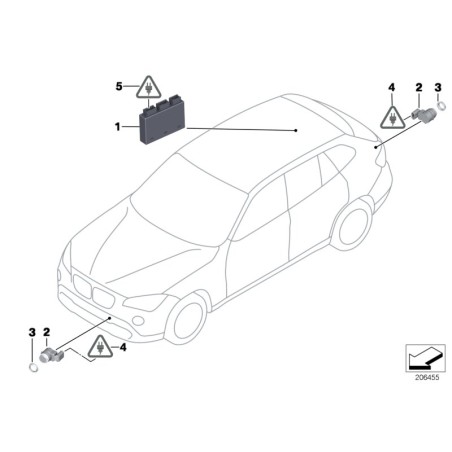 Unité de contrôle PDC - Pièce d'origine BMW 66209252636 Unité de contrôle PDC - Pièce d'origine BMW 66209252636