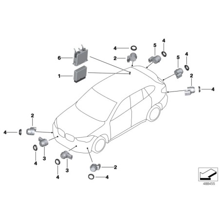 Unité de contrôle PDC - Pièce d'origine BMW 66337938196