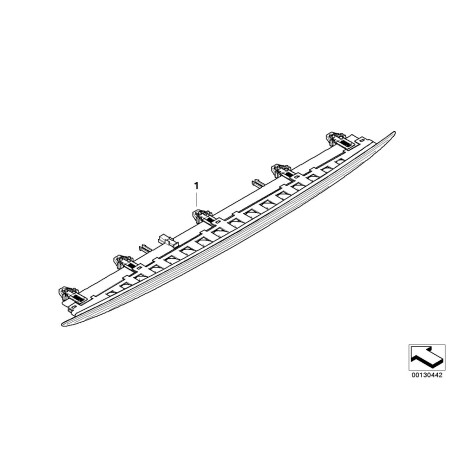 Feu stop de 3ème feu stop convertible - Pièce d'origine BMW 63256911909 Feu stop de 3ème feu stop convertible - Pièce d'origine BMW 63256911909