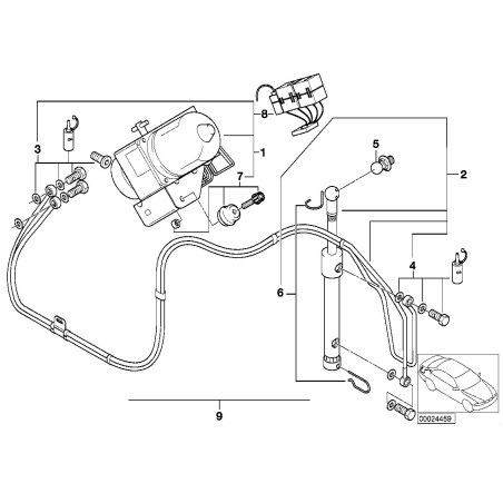 Unité hydraulique décapotable - Pièce d'origine BMW 54348410305 Unité hydraulique décapotable - Pièce d'origine BMW 54348410305