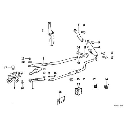 Barre de traction convertible - Pièce d'origine BMW 54348112787 Barre de traction convertible - Pièce d'origine BMW 54348112787