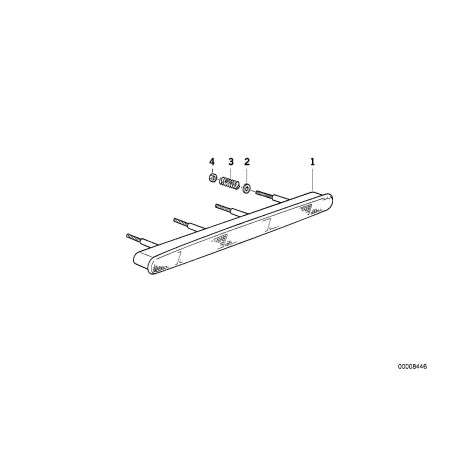 Assemblage de feu stop arrière convertible - Pièce d'origine BMW 63258357739 Assemblage de feu stop arrière convertible - Pièce d'origine BMW 63258357739