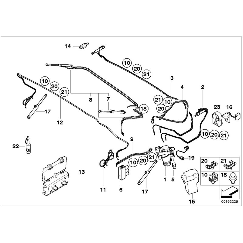 Capteur de salle de toit convertible - Pièce d'origine BMW 54347043558