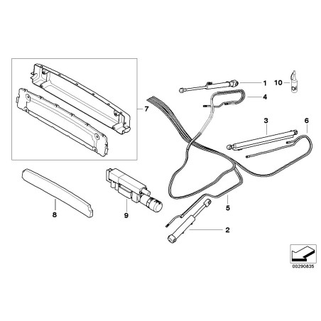 Unité hydraulique de toit convertible - Pièce d'origine BMW 54347154648 Unité hydraulique de toit convertible - Pièce d'origine BMW 54347154648