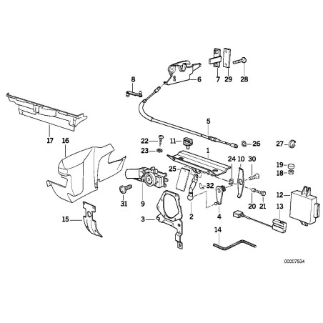Liaison de toit décapotable - Pièce d'origine BMW 51258112688 Liaison de toit décapotable - Pièce d'origine BMW 51258112688