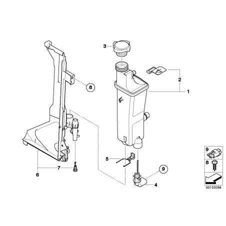 Réservoir d'expansion de liquide de refroidissement - Pièce d'origine BMW 17117573781
