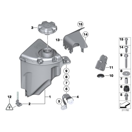 Réservoir d'expansion de liquide de refroidissement - Pièce d'origine BMW 17137647283