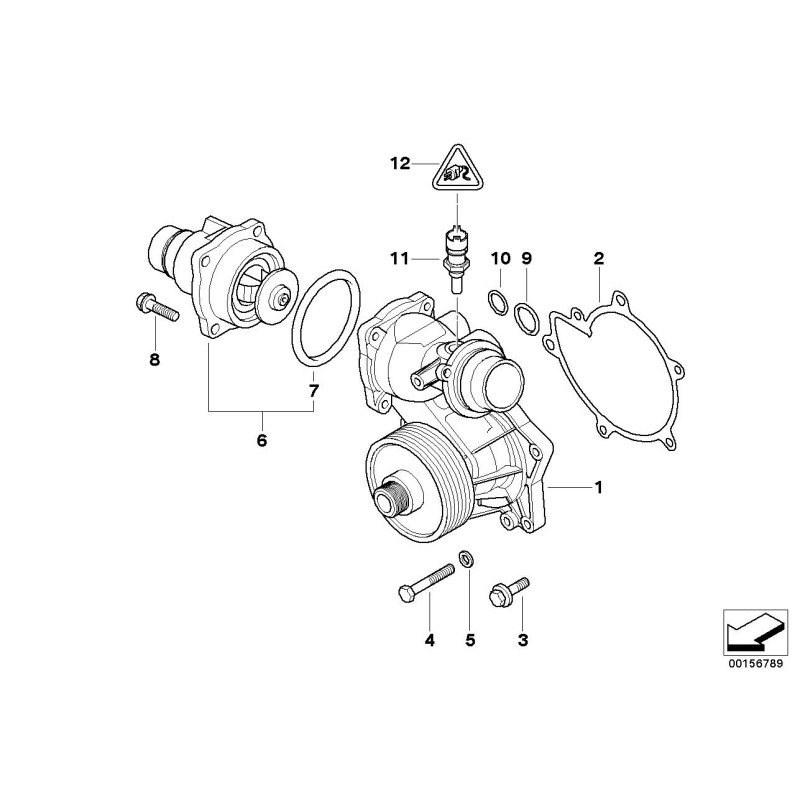 Capteur de température du liquide de refroidissement - Pièce d'origine BMW 13621703993