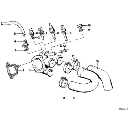 Capteur de température du liquide de refroidissement - Pièce d'origine BMW 62161360870