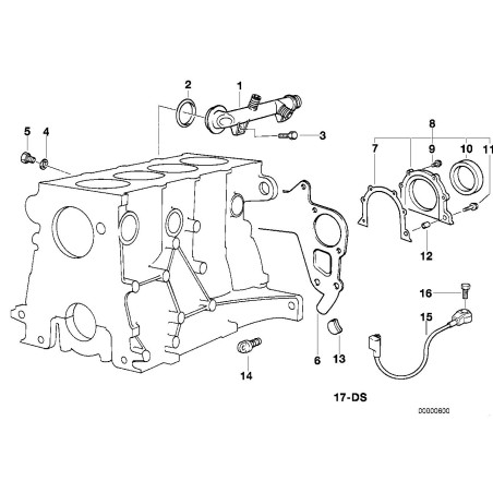 Connecteur de tuyau de refroidissement - Pièce d'origine BMW 11531714738