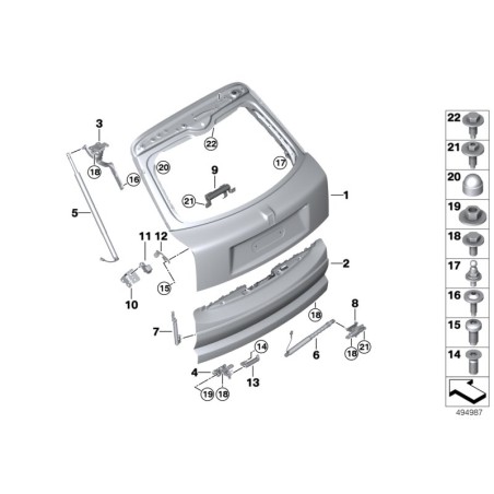 Vis Torx fraisée - Pièce d'origine BMW 51211928850