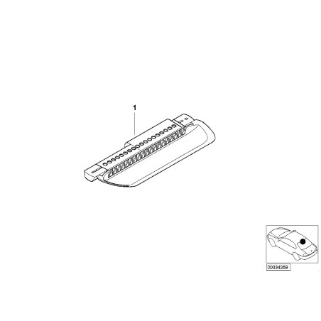 Feu de freinage arrière de troisième stop pour berline coupé Touring - Pièce d'origine BMW 63257219086