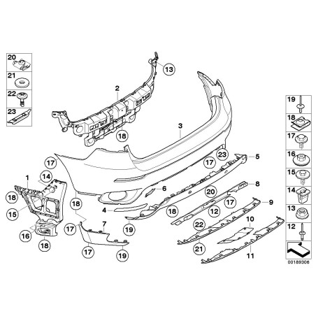 Couvercle inférieur - Pièce d'origine BMW 51127176248 Couvercle inférieur - Pièce d'origine BMW 51127176248